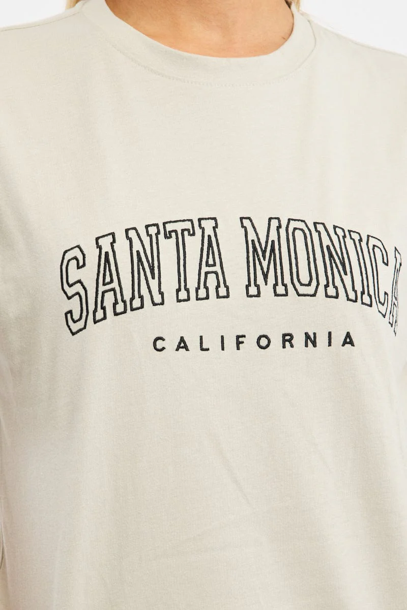 Grey Graphic Tee Short Sleeve - Image 5