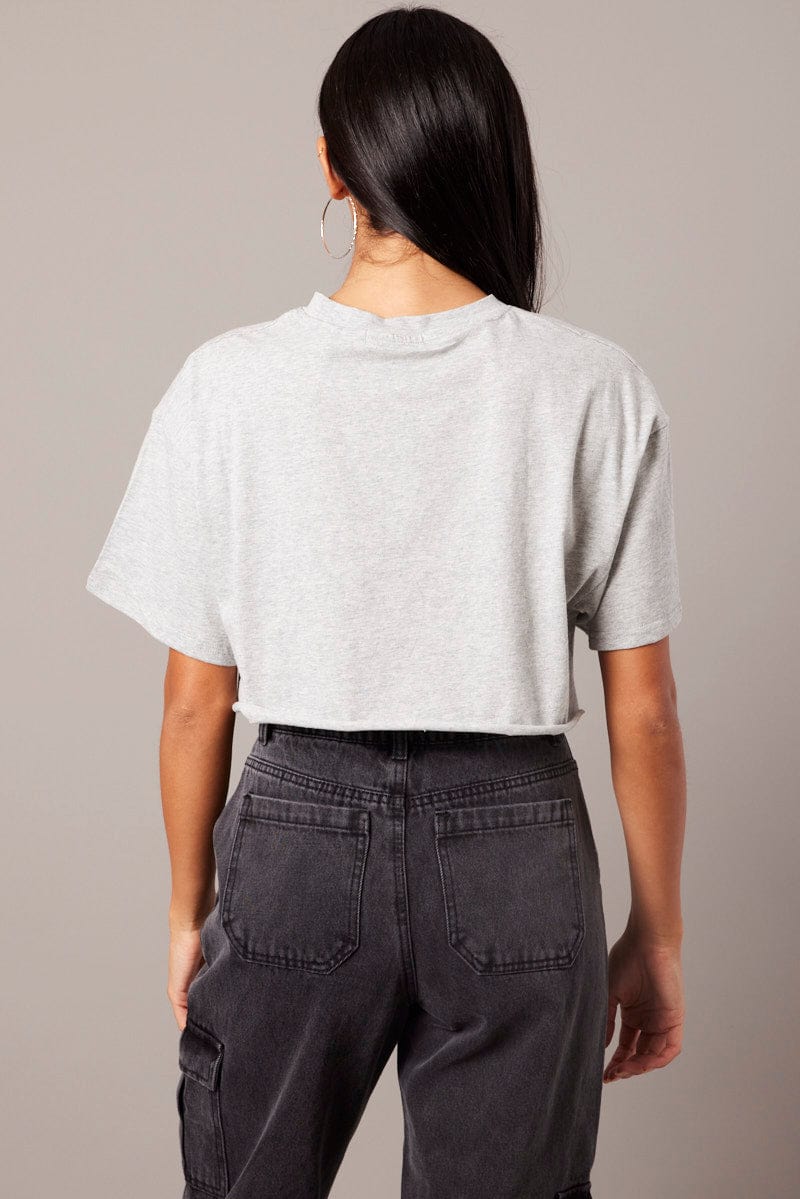 Grey Graphic Tee Short Sleeve - Image 5