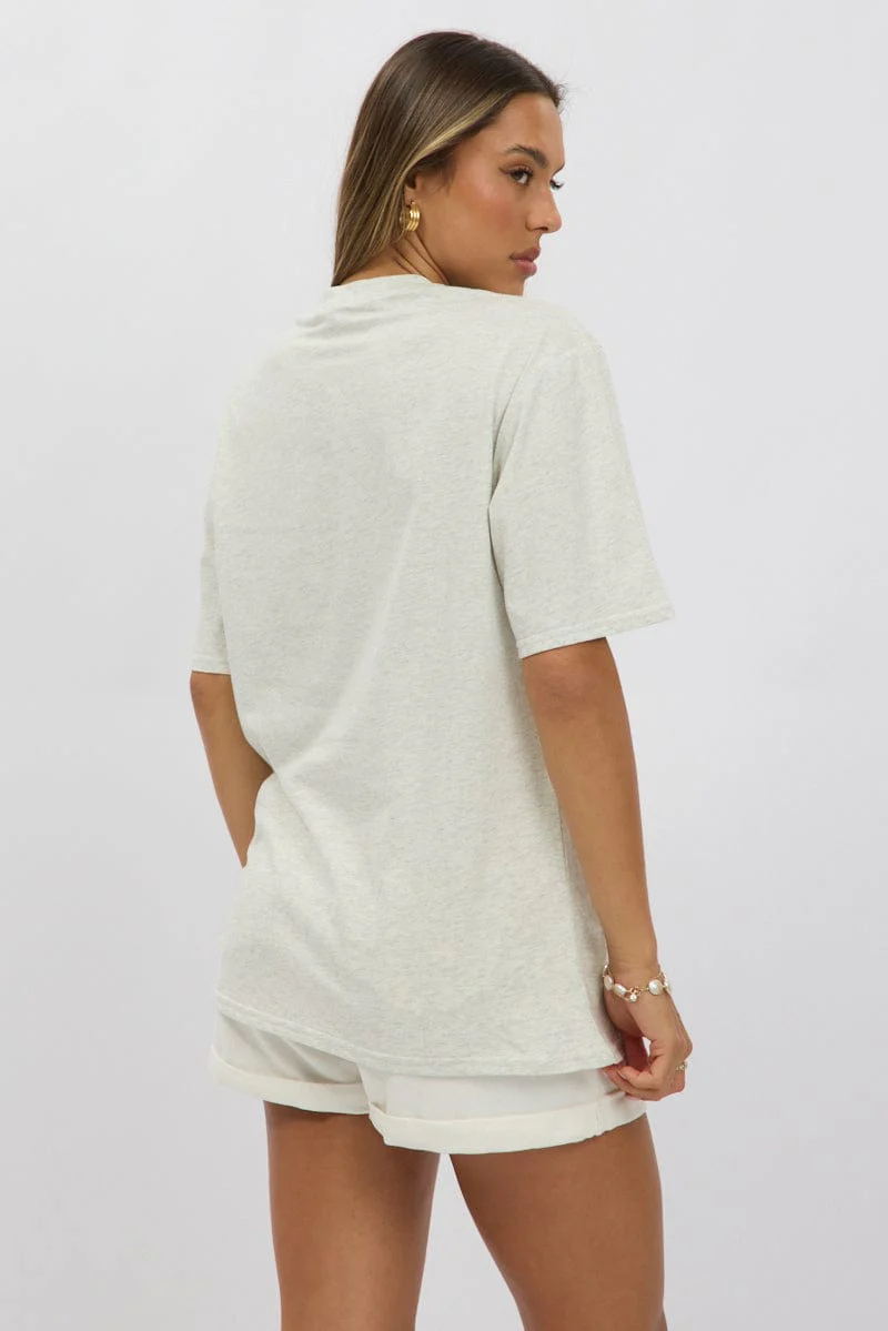 Grey Graphic Tee Short Sleeve - Image 5