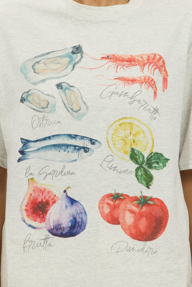 Grey Graphic Tee Short Sleeve - Image 6