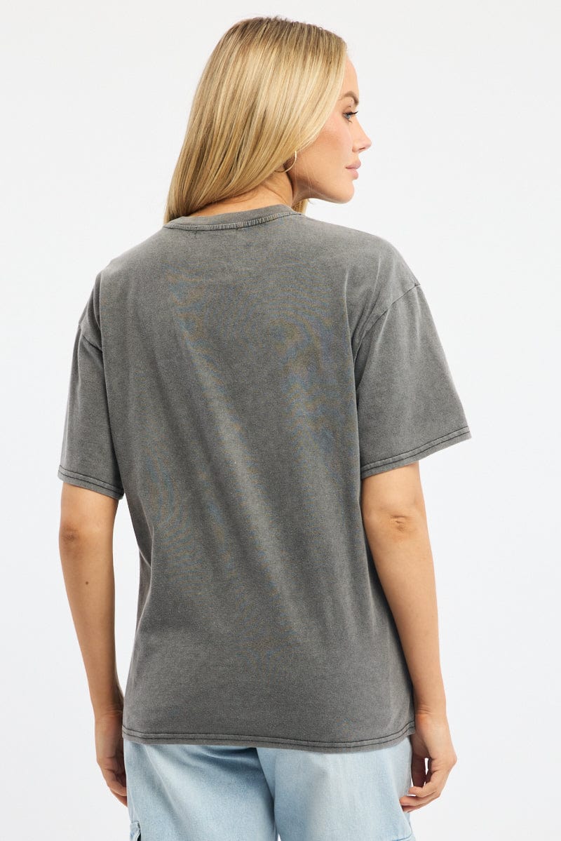 Grey Graphic Tee Short Sleeve - Image 4