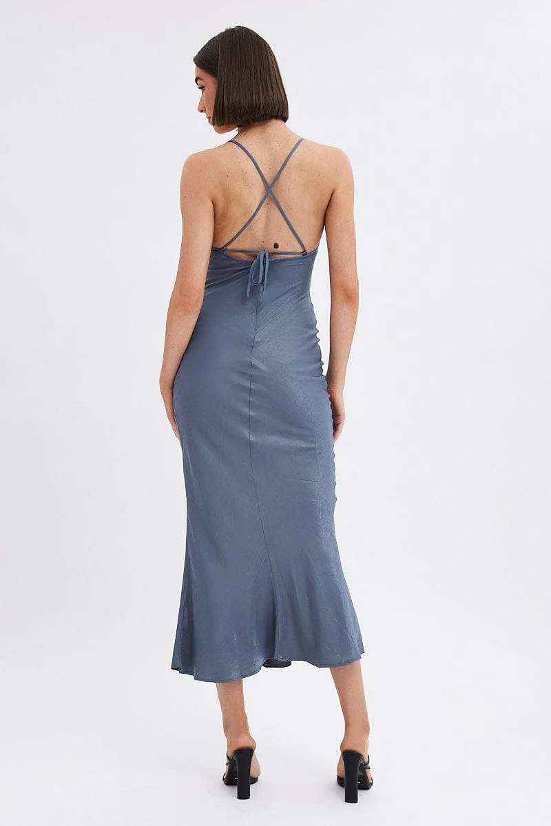 Grey Maxi Dress Sleeveless - Image 5