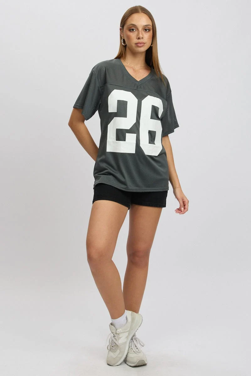Grey Sport Tee Short Sleeve - Image 2