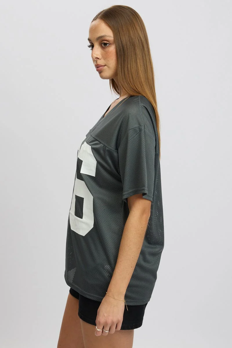 Grey Sport Tee Short Sleeve - Image 4