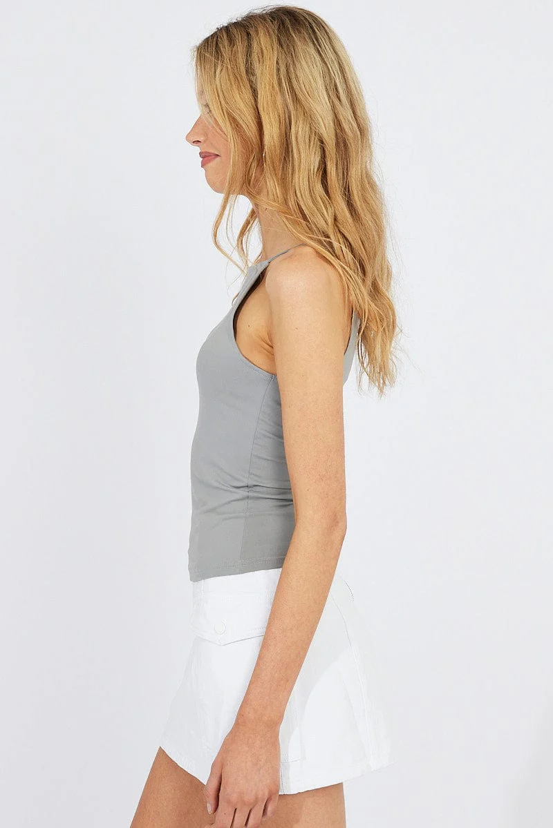 Grey Supersoft Tank Top - Image 3