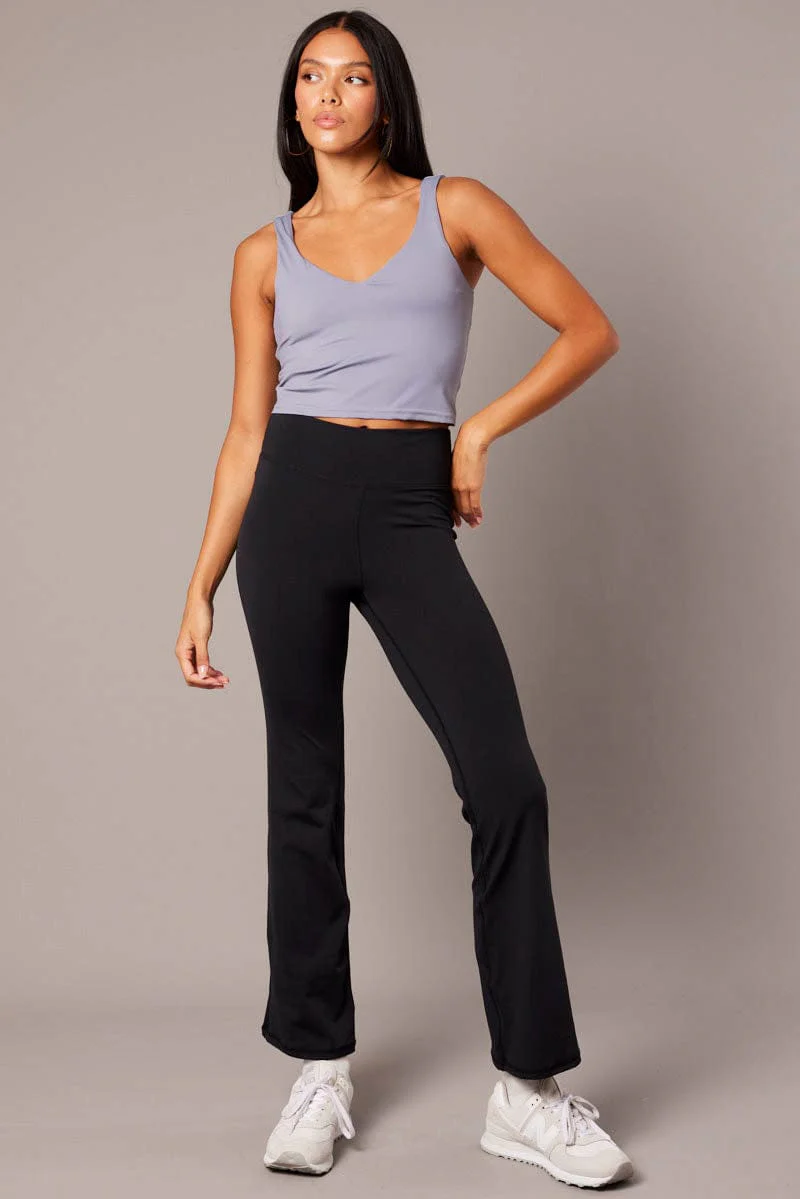 Grey Tank Top Sleeveless V Neck - Image 2