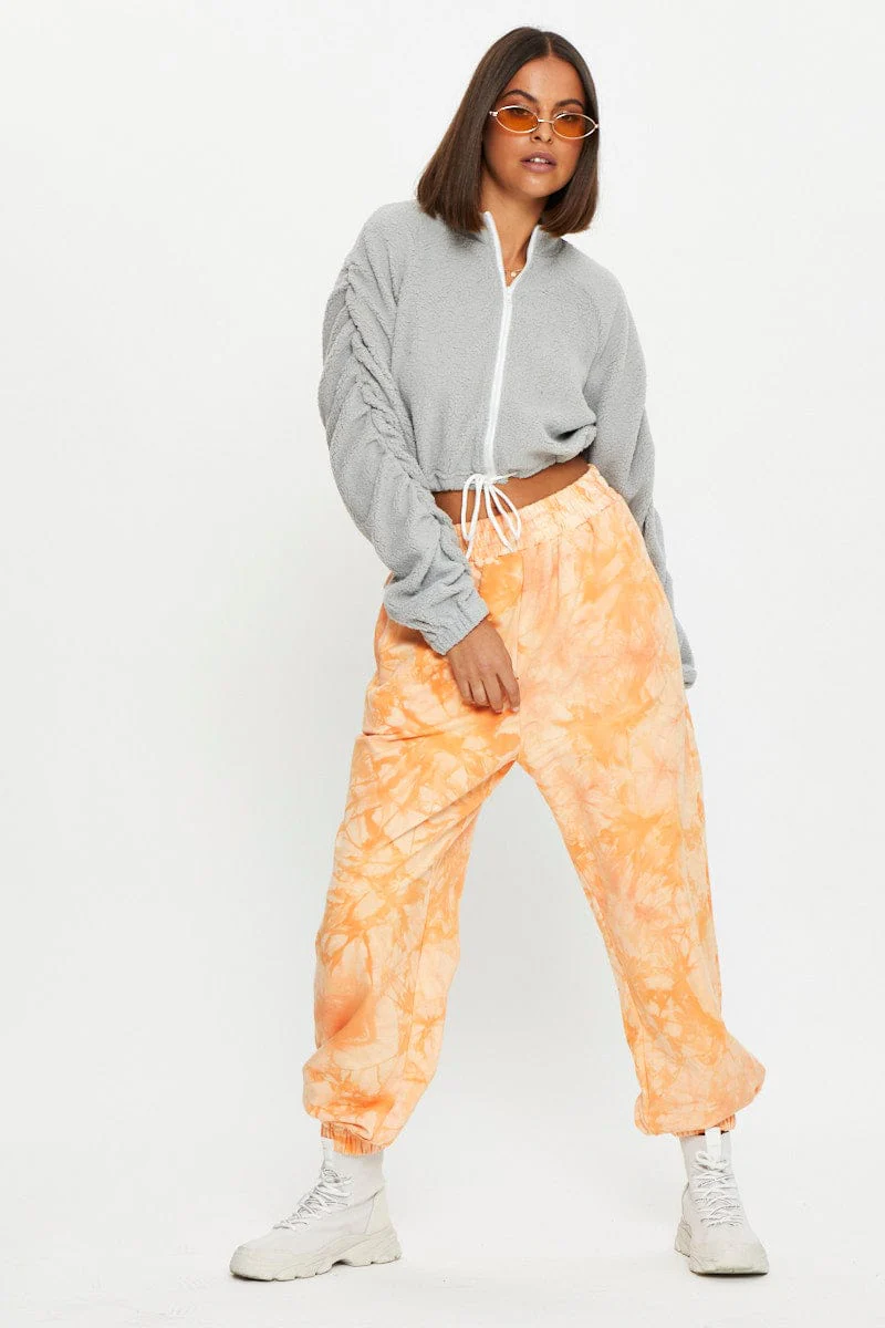 Grey Teddy Zip Front Jacket - Image 2