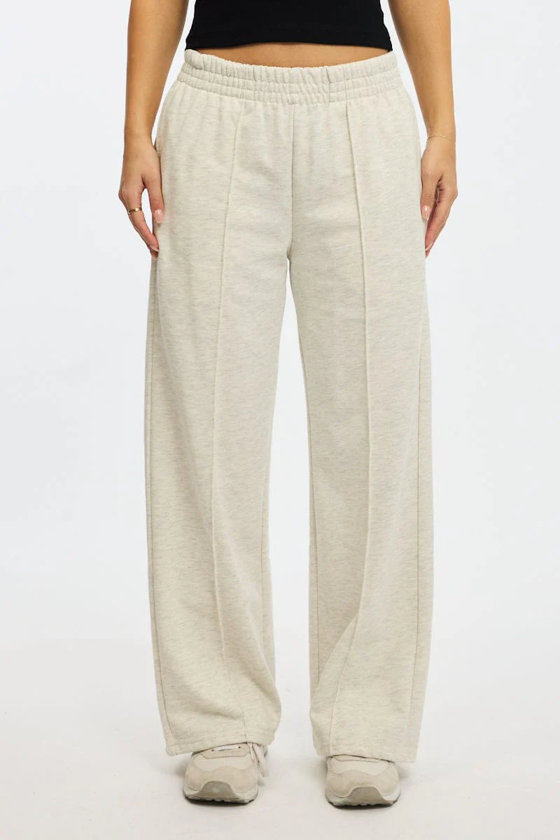 Grey Track Pants Wide Leg - Image 2