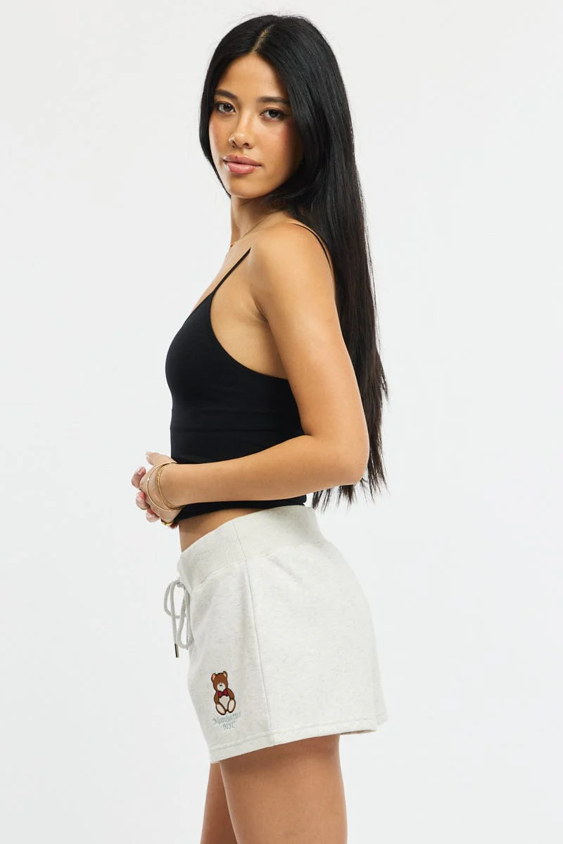 Grey Track Short Ribbed Waist - Image 4