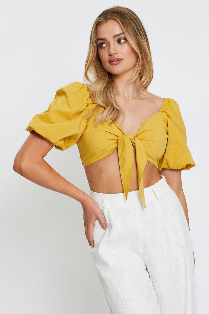 Light Must Crop Top Tie Up - Image 3