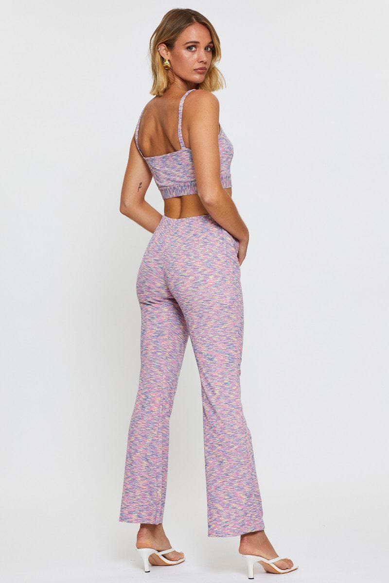 Multi Flare Pants Elastic Waist - Image 5