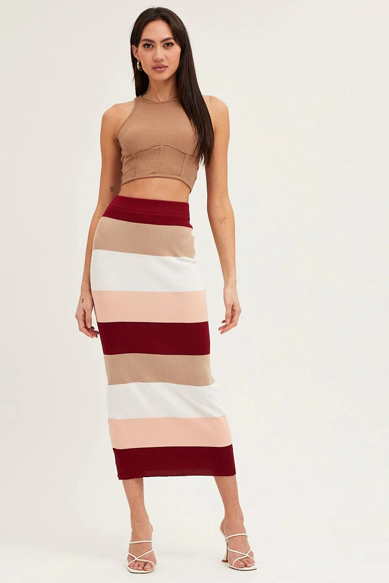 Multi Knit Midi Skirt - Image 3