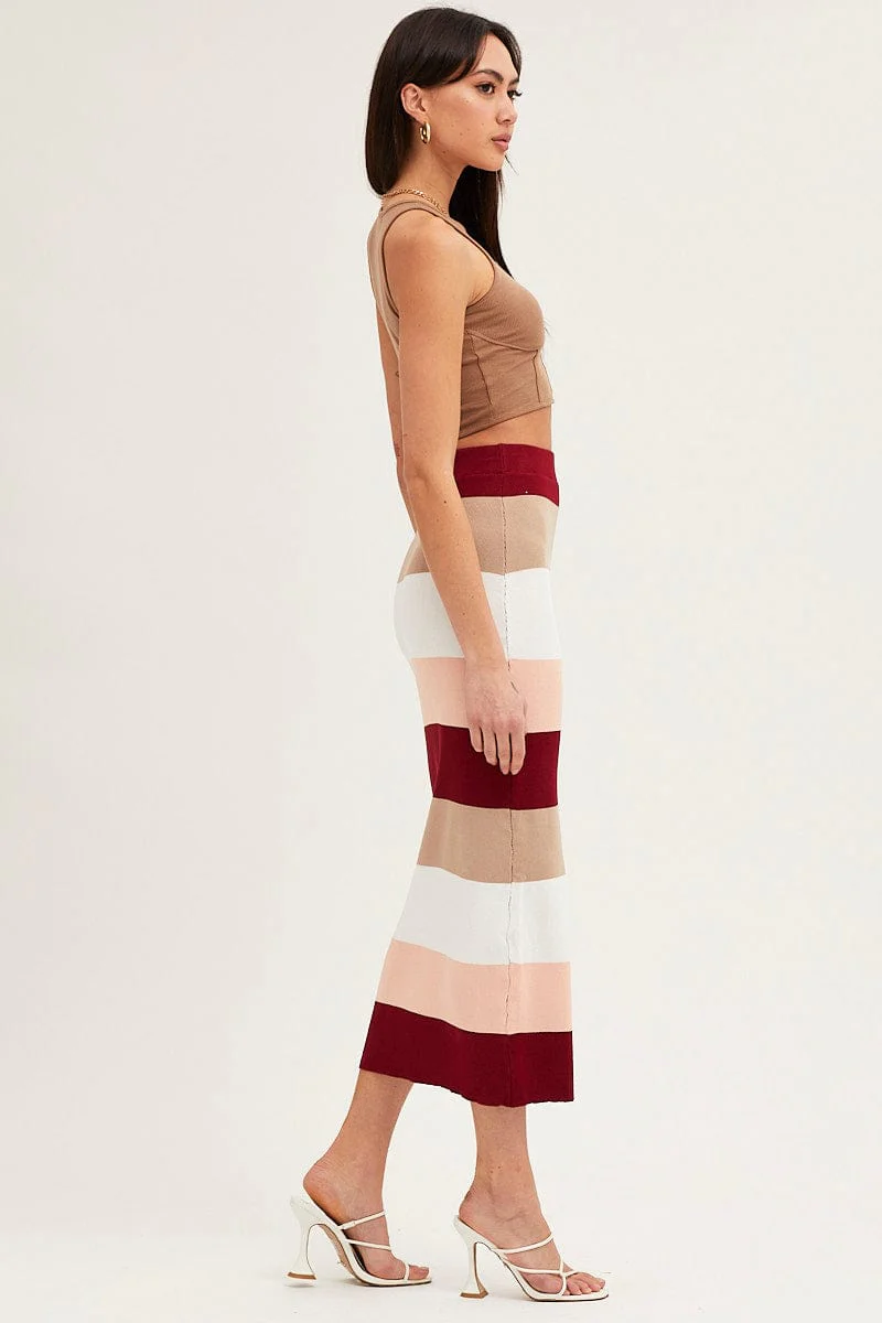 Multi Knit Midi Skirt - Image 4