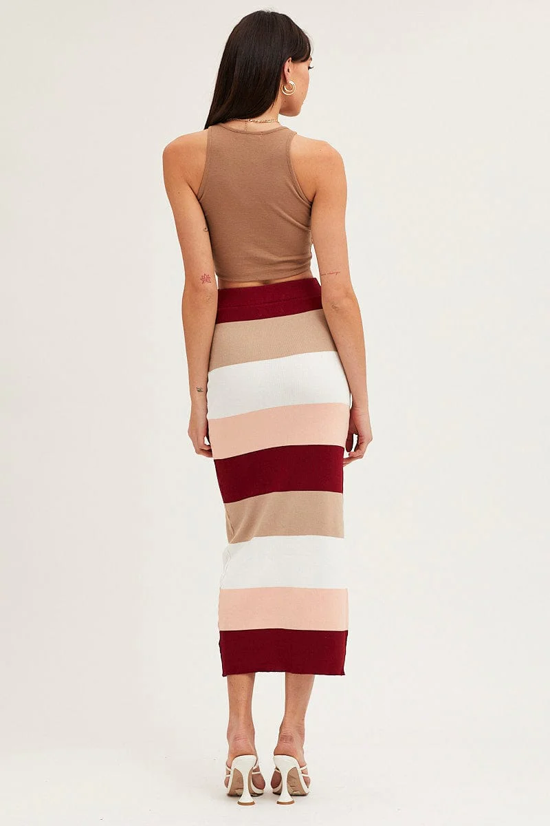 Multi Knit Midi Skirt - Image 5