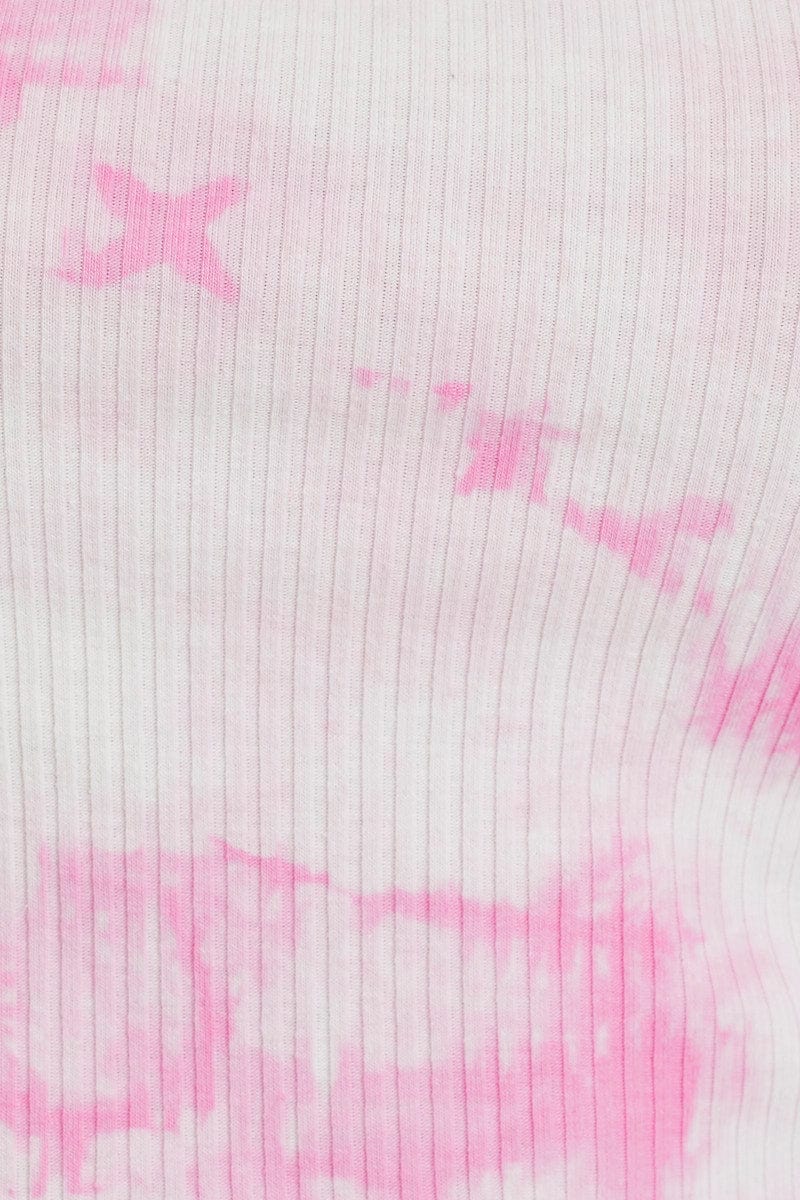 Multi One Shoulder Tie Dye Top - Image 6