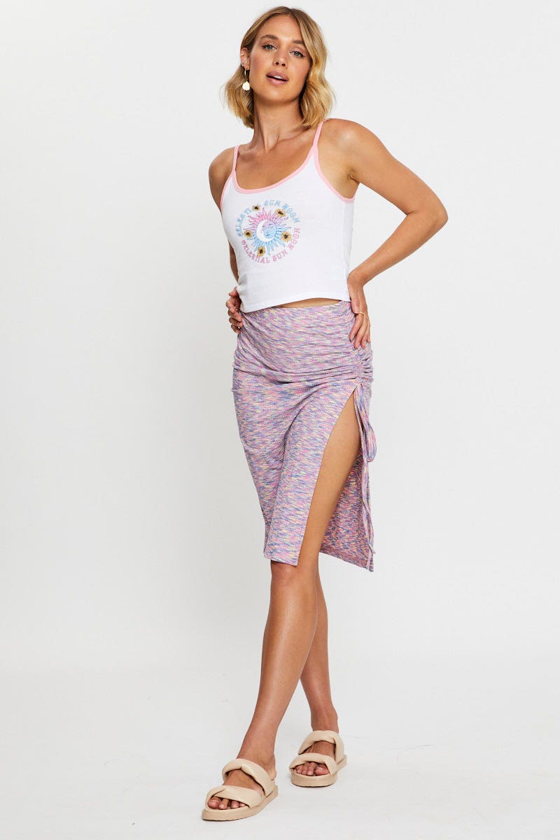 Multi Space Dye Rib Skirt - Image 3