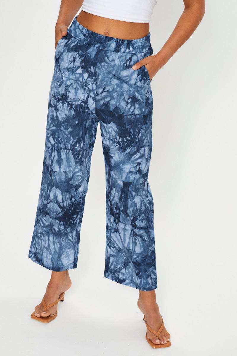 Multi Tie Dye Wide Leg Jean - Image 5