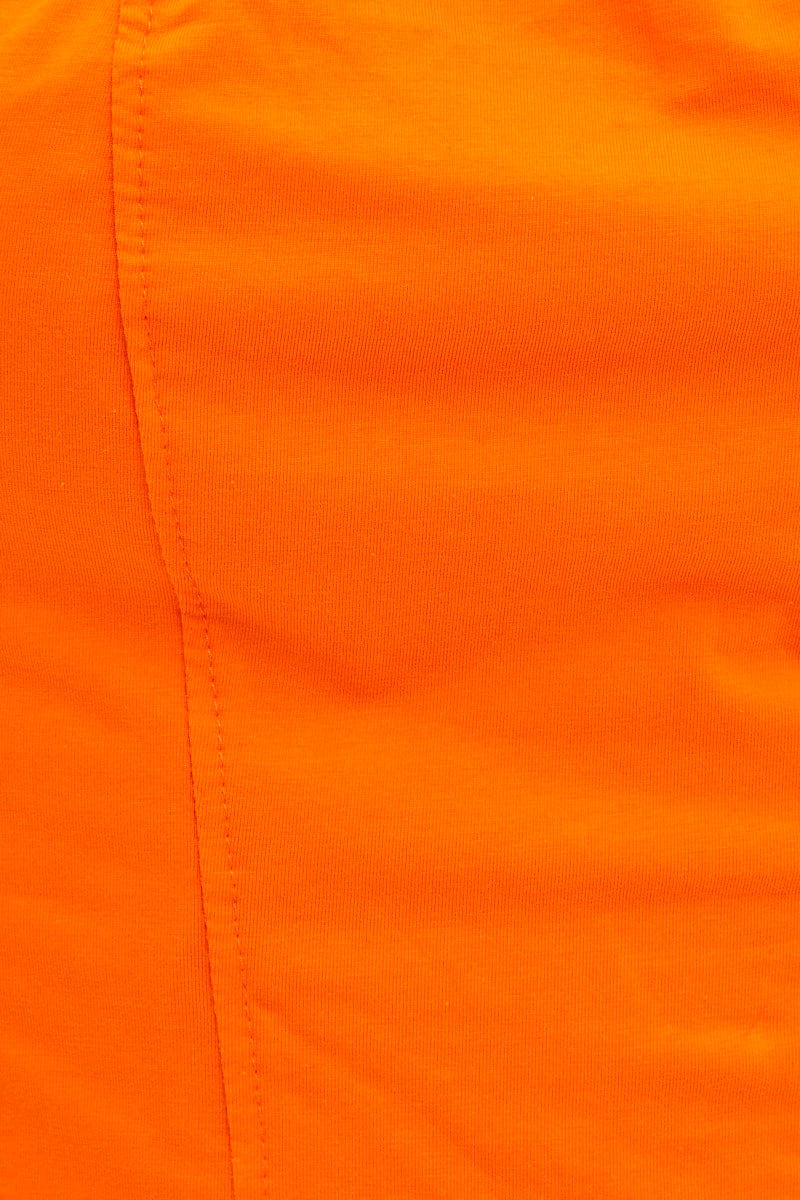 Orange Corset Bandeau Crop Top - Image 6