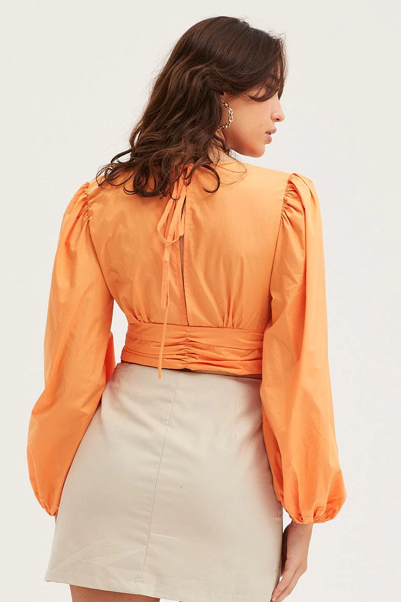 Orange Crop Top Long Sleeve - Image 6