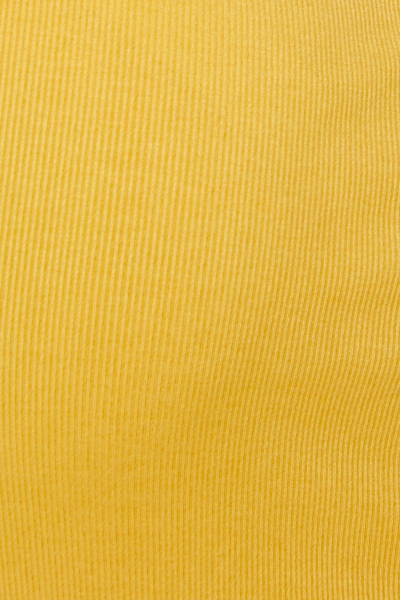 Orange Midi Dress Ribbed Cut Out - Image 6