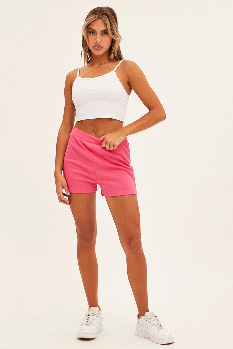 Pink Crop Top Loungewear Set - Image 3