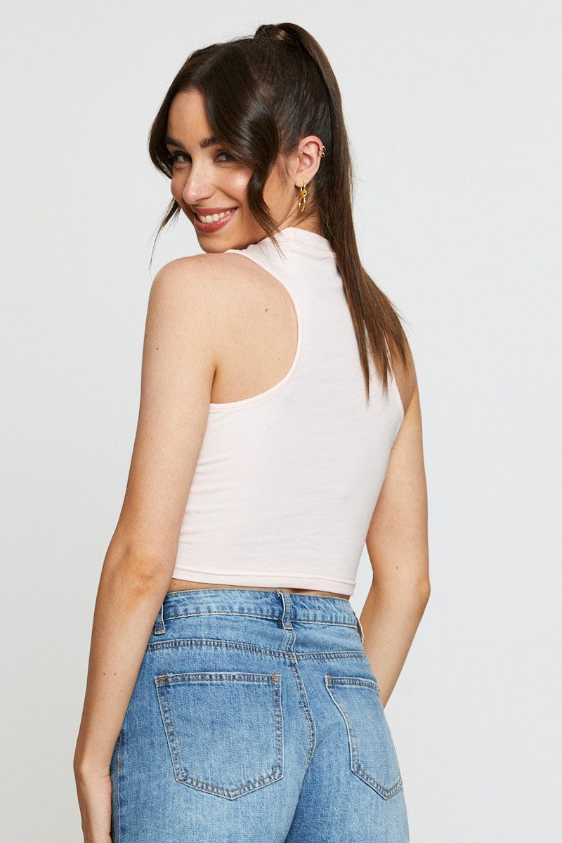 Pink Crop Top Side Drawstring - Image 5