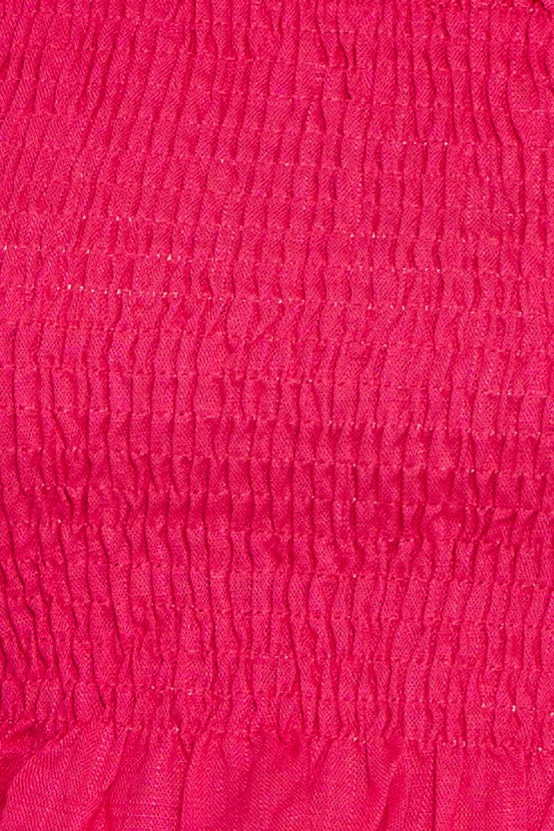Pink Crop Top Tie Up Satin - Image 6