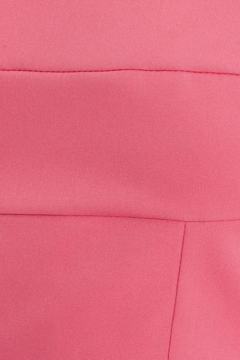 Pink Designer Panel Detail Crop Top - Image 6
