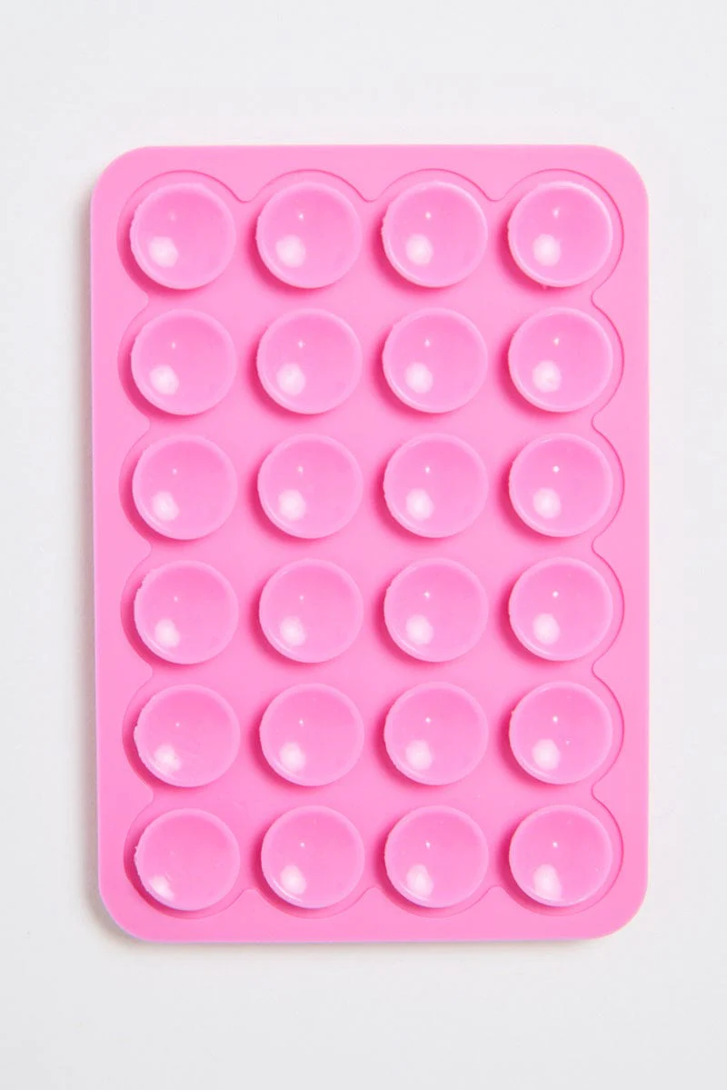 Pink Double Side Suction Phone Grip