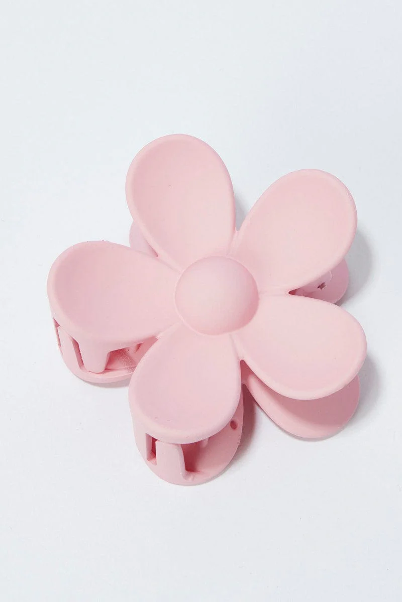 Pink Flower Hair Claw - Image 2
