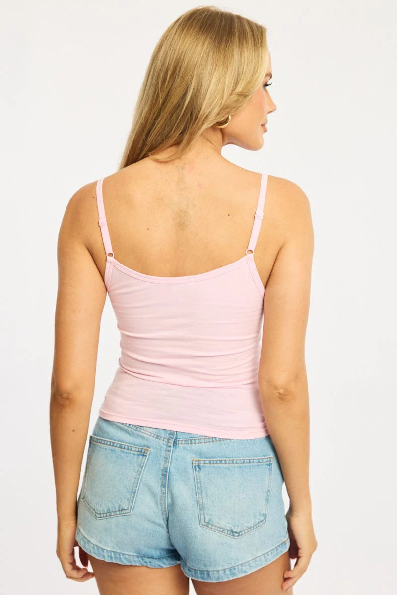 Pink Graphic Cami Singlet - Image 4