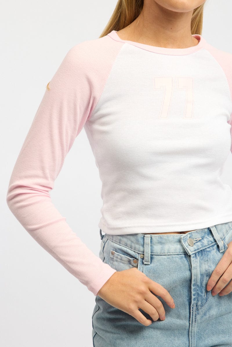 Pink Graphic Tee Long Sleeve - Image 5