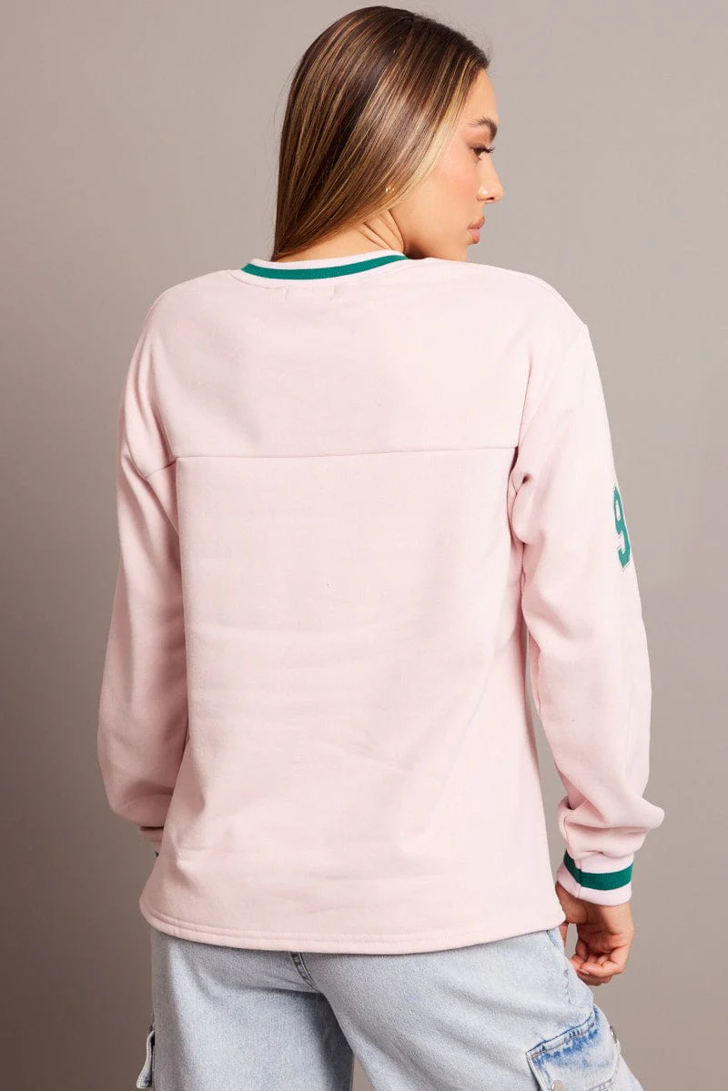 Pink Graphic Tee Long Sleeve - Image 5