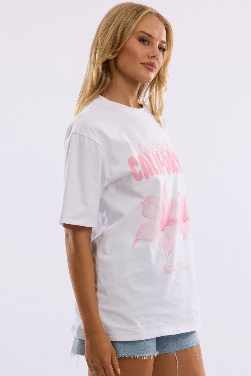 Pink Graphic Tee Short Sleeve - Image 3
