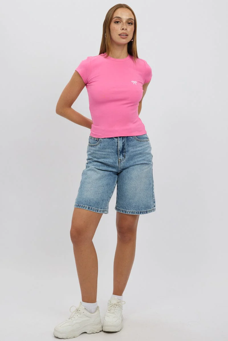 Pink Graphic Tee Short Sleeve - Image 2