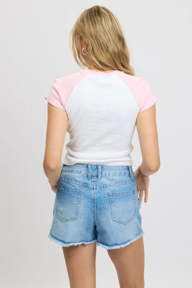 Pink Graphic Tee Short Sleeve - Image 5