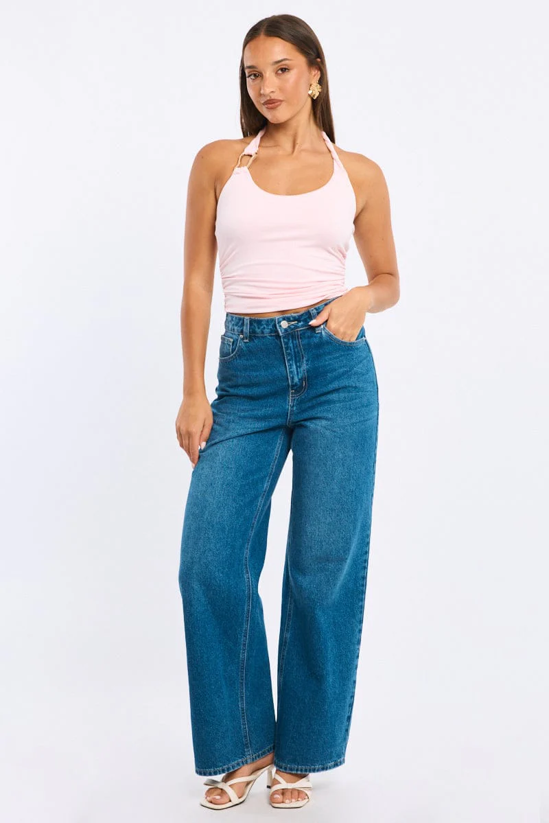 Pink Halter Neck Top - Image 2