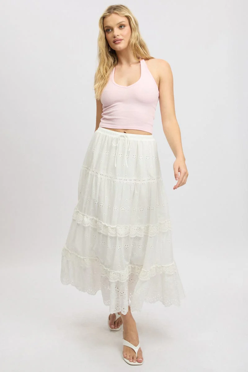 Pink Halter Top Sleeveless Rib - Image 2