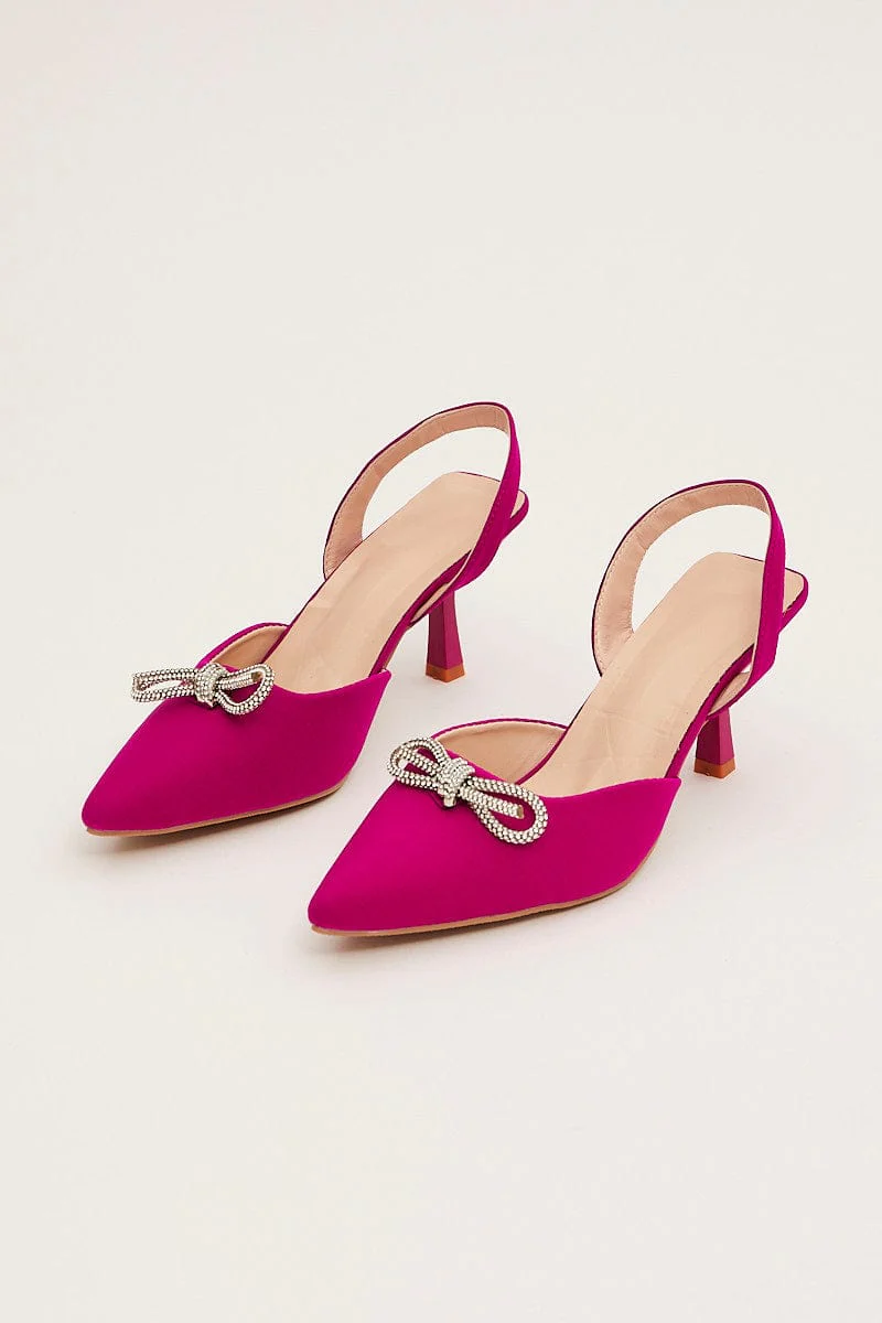 Pink Heeled Slingback