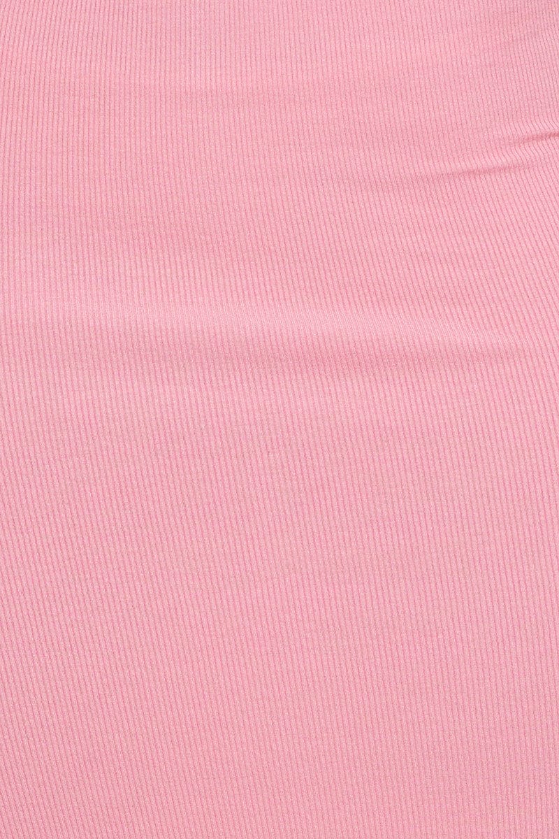 Pink Maxi Skirt Side Split - Image 6