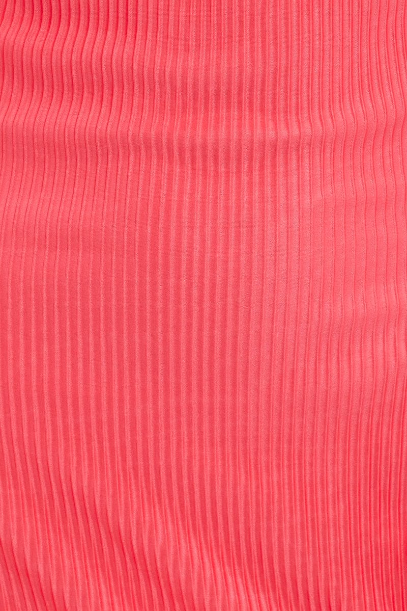 Pink Midi Dress Bandeau Plisse - Image 6