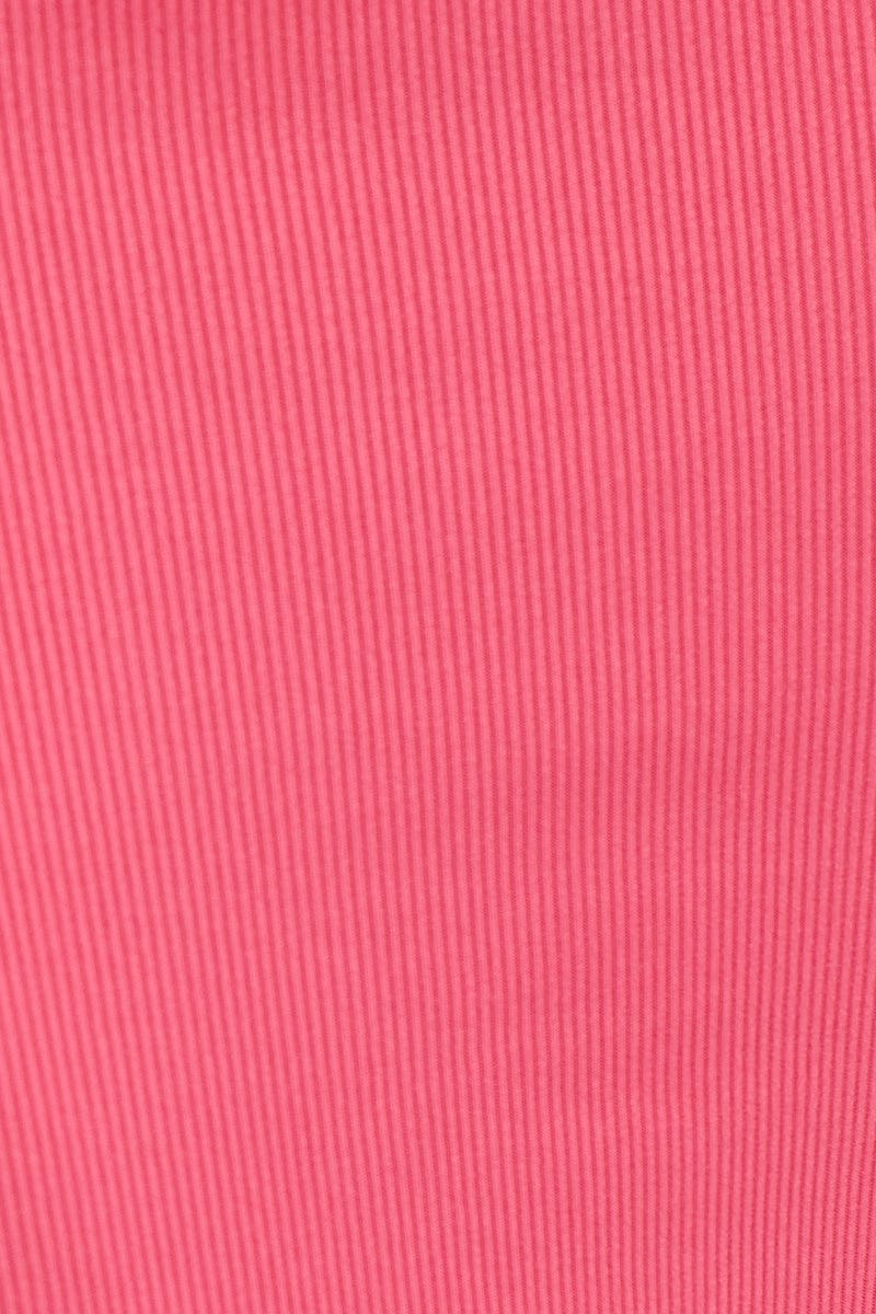 Pink Midi Skirt Bodycon Ring Ribbed - Image 6