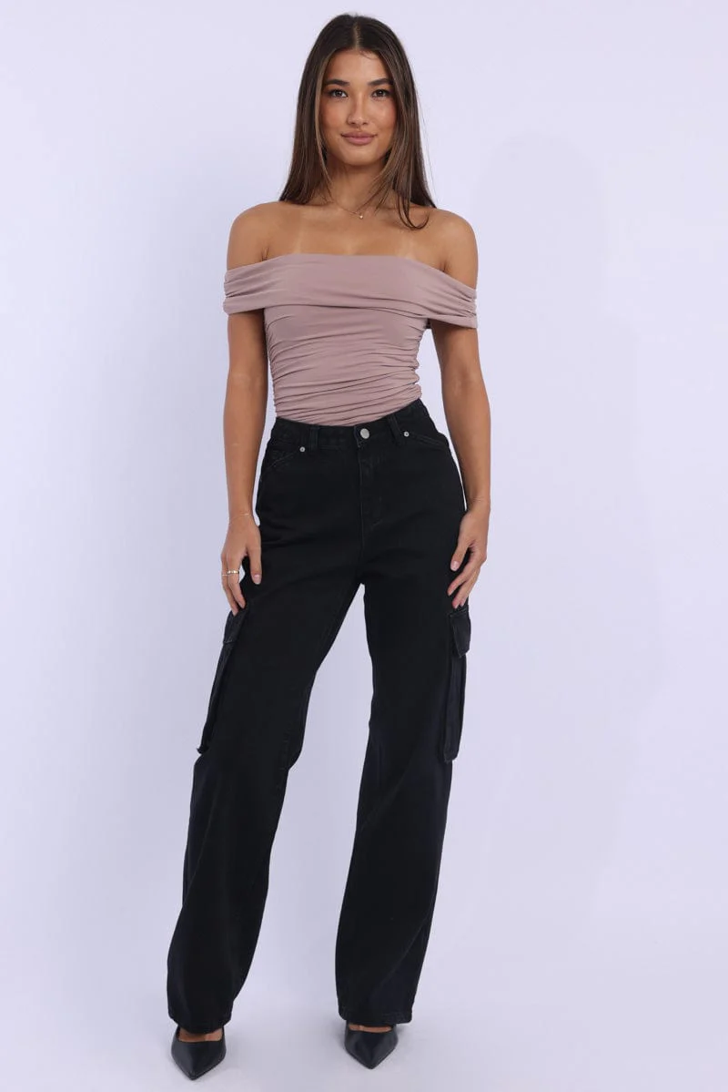 Pink Off Shoulder Top Supersoft - Image 2
