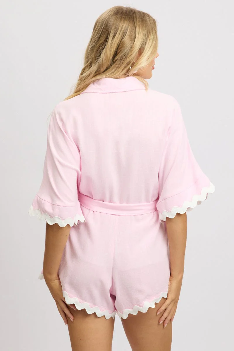 Pink Oversized Playsuit - Image 5