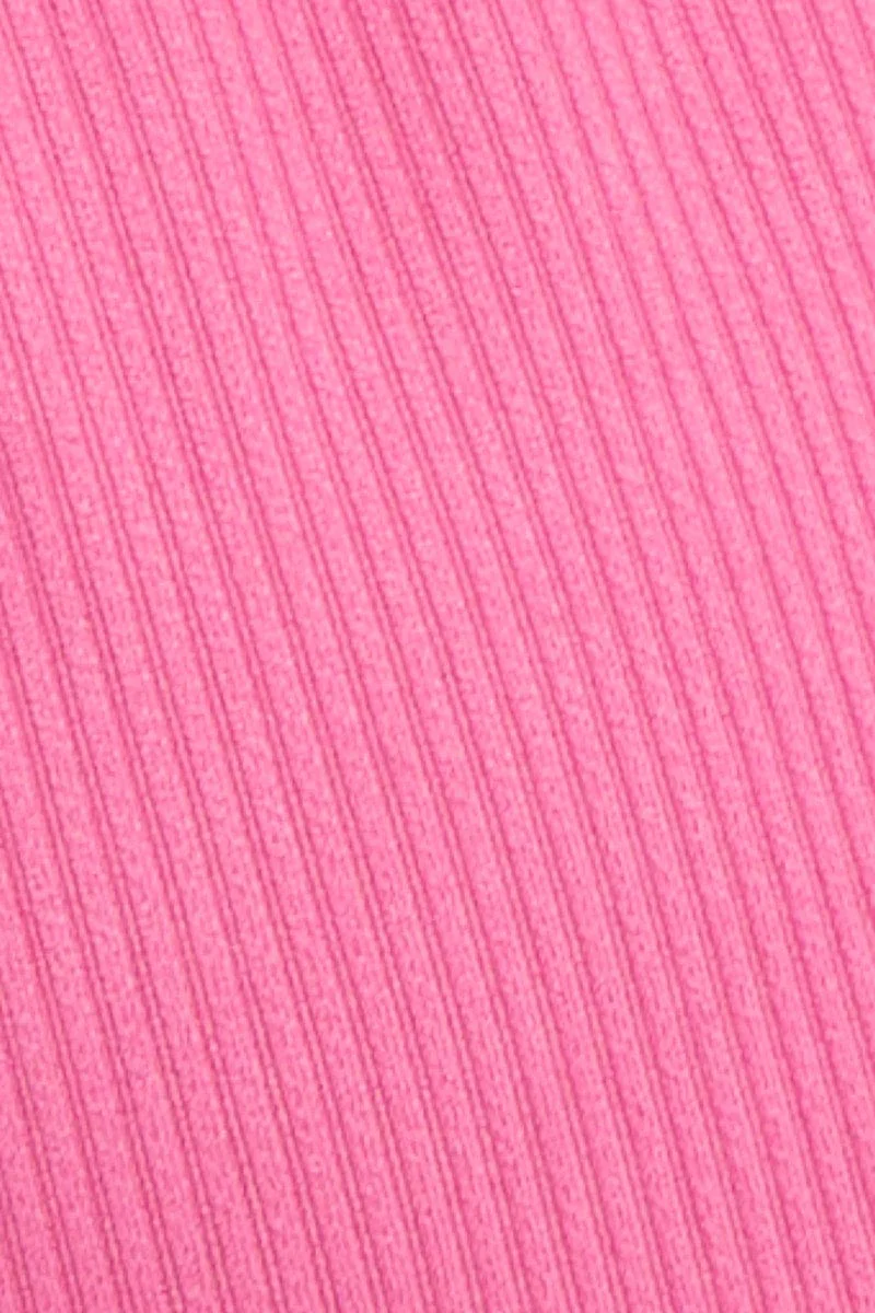Pink Rib Jersey Crop And Shorts Set - Image 6