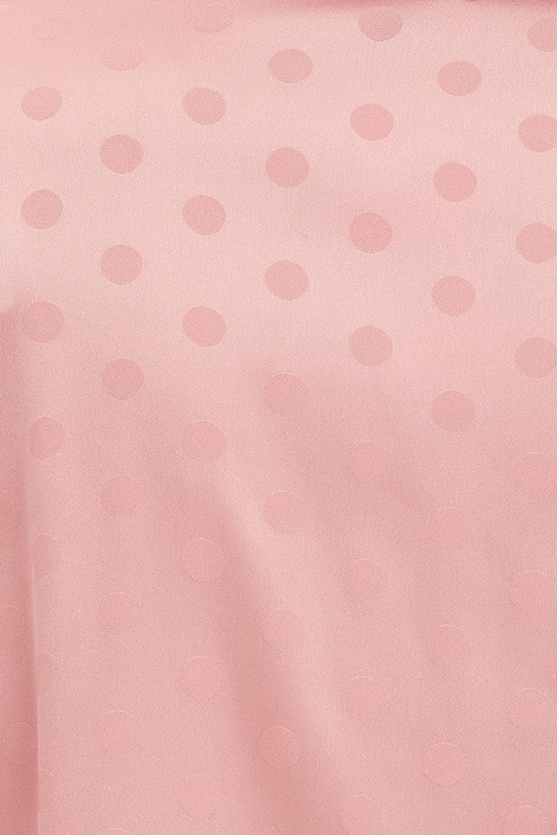 Pink Satin Pajamas Set Short Sleeve - Image 6