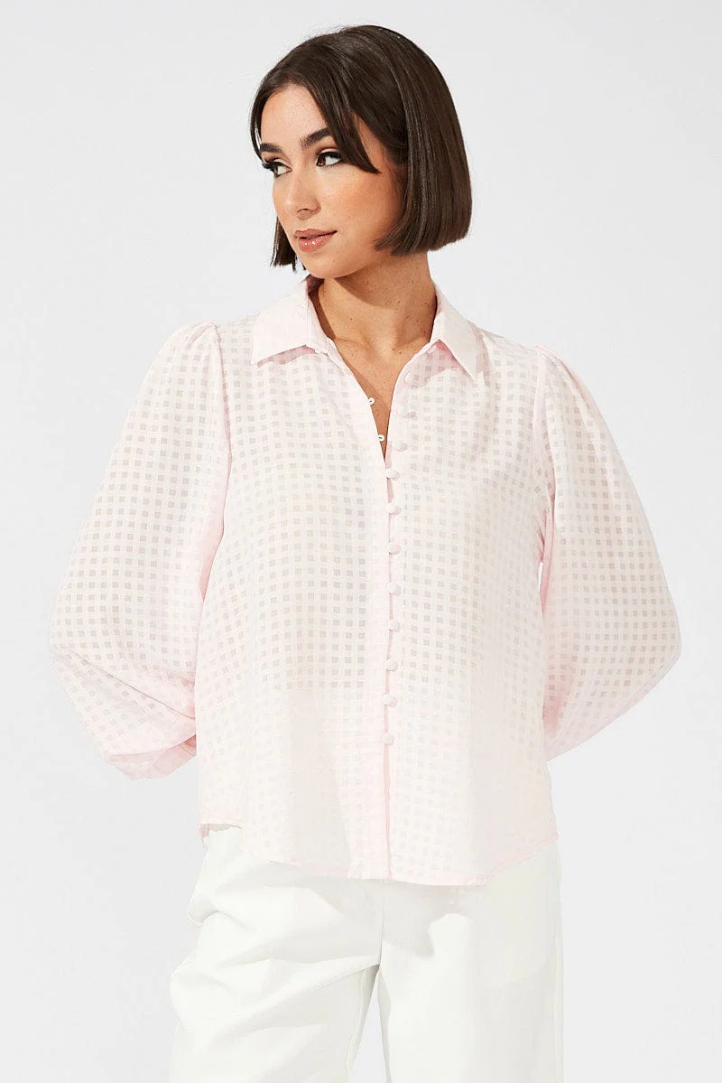 Pink Shirt Long Sleeve Texture - Image 3