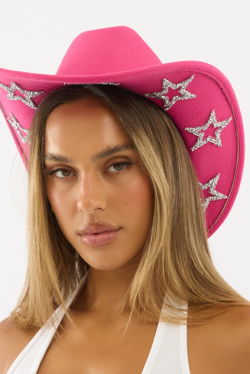 Pink Star Festival Cowboy Hat - Image 2