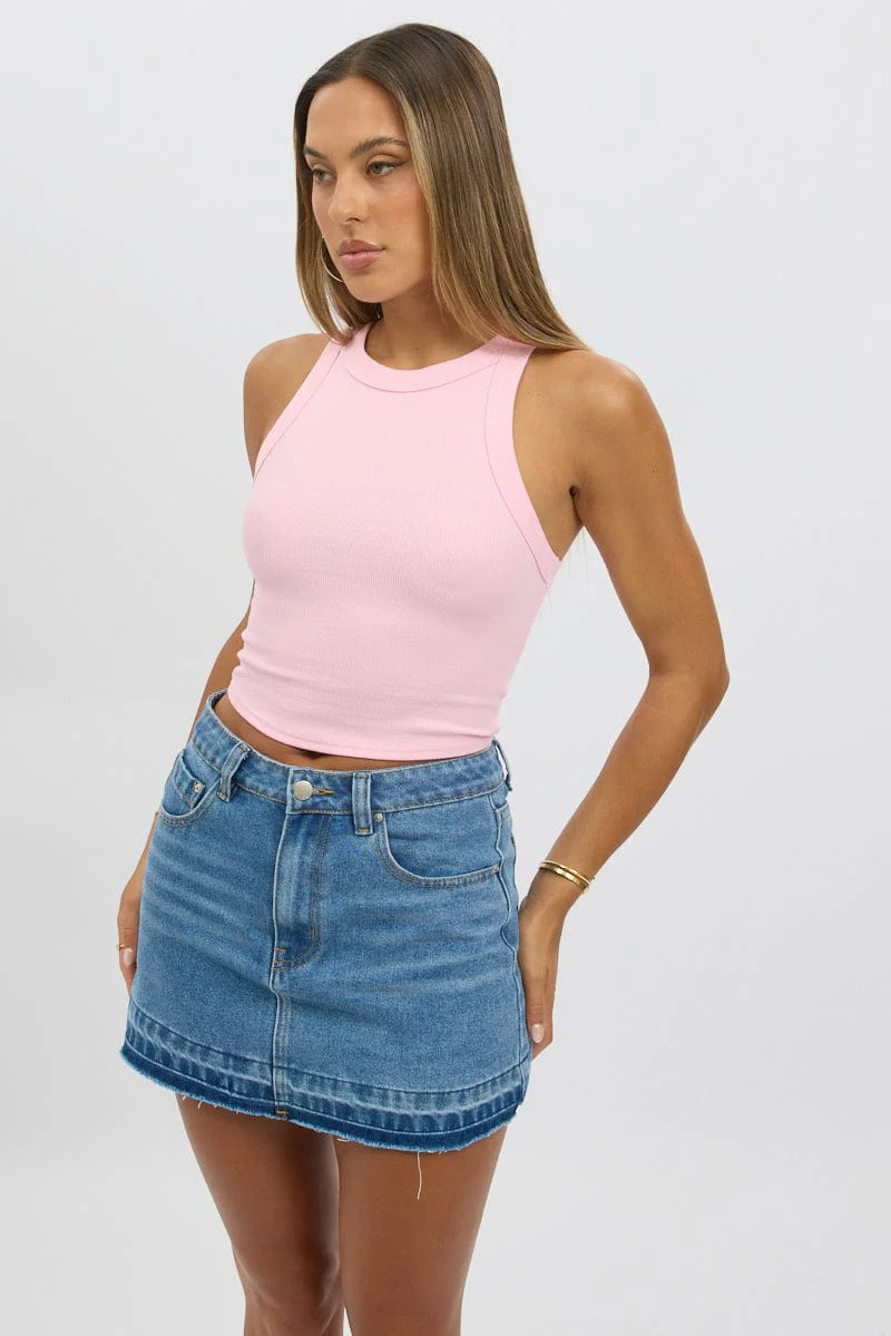 Pink Tank Top Rib - Image 3