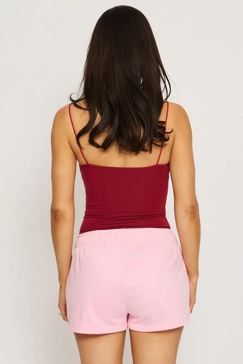 Pink Track Short Elasticated Waist - Image 5